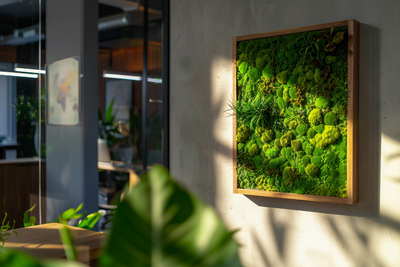 Zelené umění - mechové stěny a obrazy jako návrat k přírodě v moderním interiéru